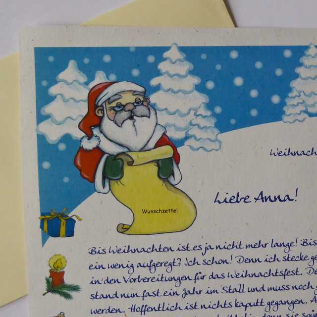 Personalisierter Weihnachtsmannbrief im Detail Personalisierter Weihnachtsmannbrief im Detail